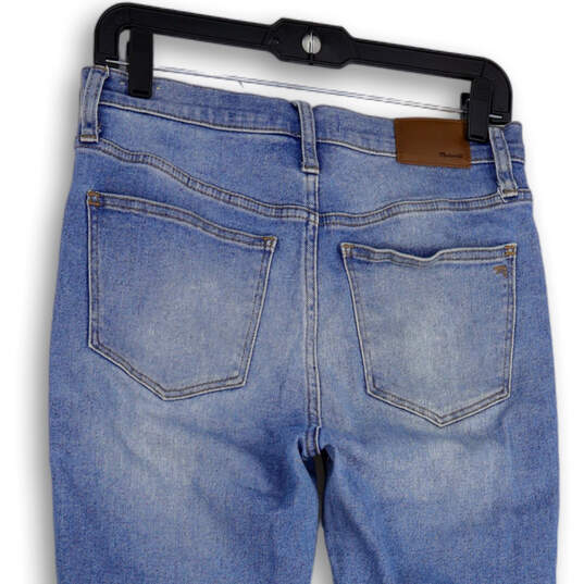 Womens Blue Denim Medium Wash Pockets Stretch Skinny Leg Jeans Size 26 image number 4