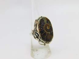 Artisan Sterling Silver Ammonite Ring 12.7g alternative image