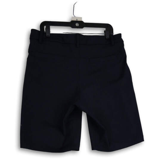 Mens Navy Blue Flat Front Slash Pocket Chino Shorts Size 36 image number 2