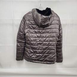 Andrew Marc WM's Polyester Nylon Blend Puffer Gray Metallic Jacket & Hood Size SM alternative image