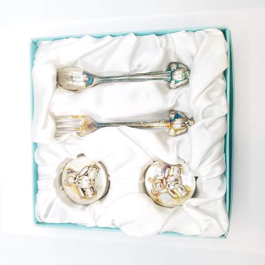 Silver Tone Baby Flatware Keepsake Collection 4 Pcs 190.6g image number 2