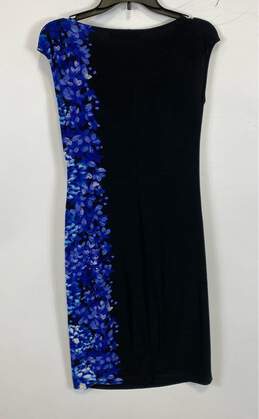 Ralph Lauren Womens Black Blue Floral Sleeveless Pullover Mini Dress Size 6 alternative image
