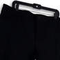 Womens Black Flat Front Pockets Straight Leg Cropped Pants Size 18 image number 3