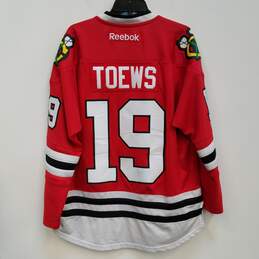NHL Mens Red Chicago Blackhawks Jonathan Toews #19 Pullover Jersey Size M alternative image