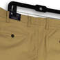 NWT Mens Tan Flat Front Slash Pockets Stretch Chino Shorts Size 40x9 image number 4