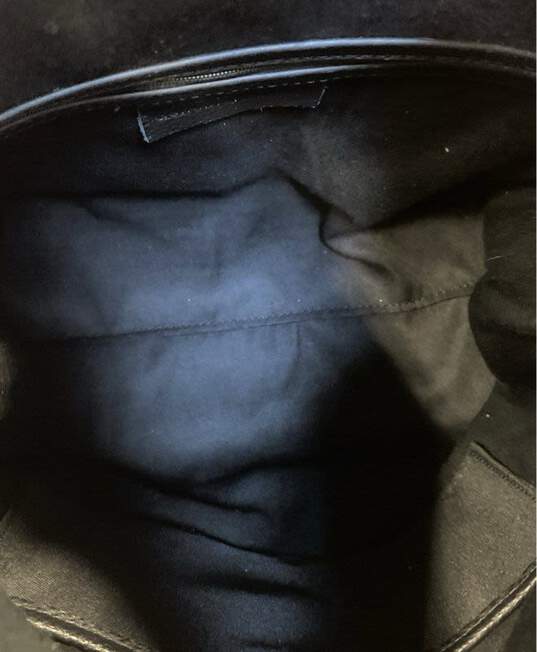 L.Credi Black Leather Medium Backpack Bag image number 4