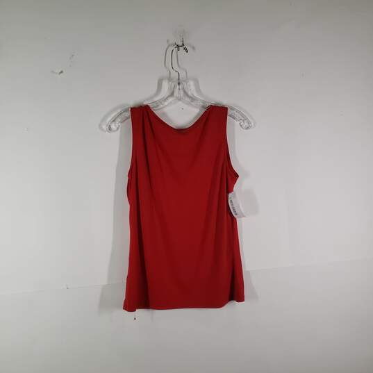 Womens Asymmetrical Neck Sleeveless Pullover Blouse Top Size Small image number 2