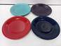 Set of 4 Colorful Stoneware Dinner Plates image number 2