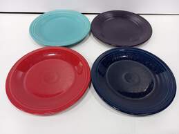 Set of 4 Colorful Stoneware Dinner Plates alternative image