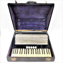 Rossini Brand J27/81 Model 41 Key/120 Button Black Piano Accordion w/ Hard Case
