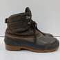 Mens 5 Eye 71396-2 Brown Leather Round Toe Ankle Lace Up Duck Boots Size 9 M image number 3