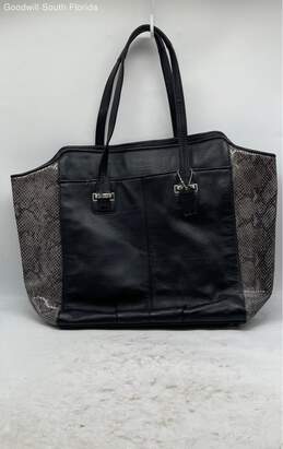 Coach Womens Black With Design Snakeskin Handbag alternative image