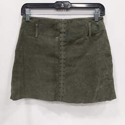 Limited Too Women's Green Leather Mini Skirt Size 14