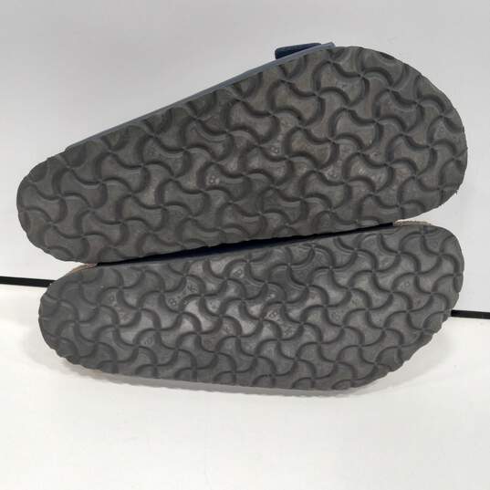 Men's Birkenstock Navy Amalfi Leather Soft Footbed Arizona Sandals Size 8 image number 6