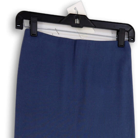 NWT Womens Blue Flat Front Side Slit Pull On Straight & Pencil Skirt Size S image number 4