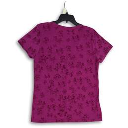 Disney Womens Purple Graphic Print Short Sleeve Pullover T-Shirt Size XL alternative image
