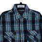 Mens Multicolor Plaid Two Pockets Long Sleeve Button-Up Shirt Size 2X image number 3
