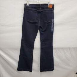 NWT Lucky Brand WM's Dark Wash Blue Wide Flare Jeans Size 12 x 31 alternative image
