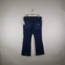 Womens Medium Wash Distressed Denim Bootcut Leg Jeans Size 15/16 alternative image