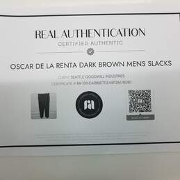 AUTHENTICATED MEN'S OSCAR DE LA RENTA SLACKS SZ 34x28 alternative image