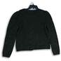 Express Womens Gold Black Knitted Long Sleeve Cropped Cardigan Sweater Size L image number 2