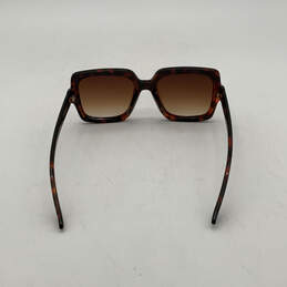 Womens Brown Black Tortoise Frame Full Rim Classic Square Sunglasses alternative image