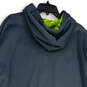 Mens Green Long Sleeve Stretch Kangaroo Pocket Pullover Hoodie Size 2XL image number 3