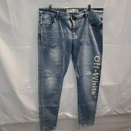Off-White Cotton Light Blue Jeans Size 40