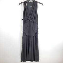 Nine West Women Black Ruched Maxi Dress Sz 14 NWT
