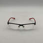 Mens 6050 Red Black Rectangle Eyeglasses Prescription Glasses With Case image number 3