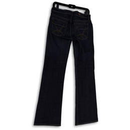Womens Blue Dark Wash Pockets Stretch Regular Fit Denim Bootcut Jeans Sz 26 alternative image