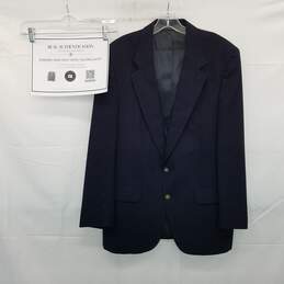 AUTHENTICATED Burberry Dark Navy Wool Tailored Jacket