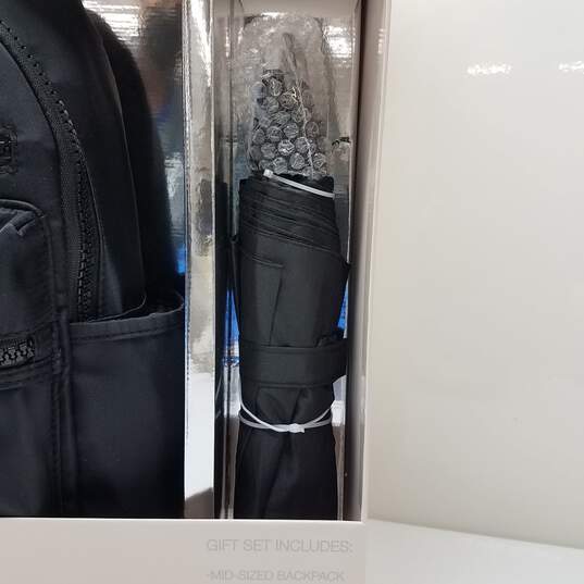 Anne Klein  3 PC Black Backpack Gift Set - Water Bottle, Backpack, & Umbrella image number 5