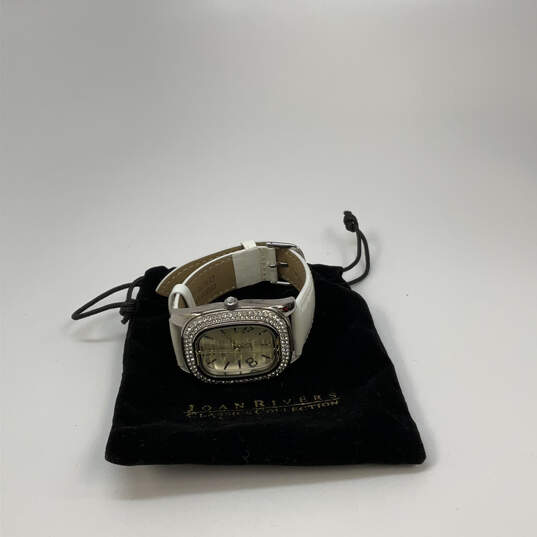 Designer Joan Rivers Adjustable Strap Square Dial Analog Wristwatch w/ Bag image number 1