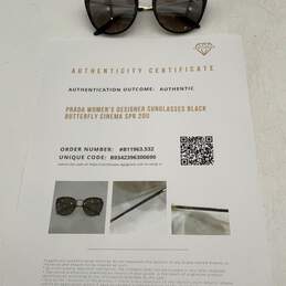 Prada Womens SPR 20U Black Full Rim Designer Butterfly Sunglasses w/COA