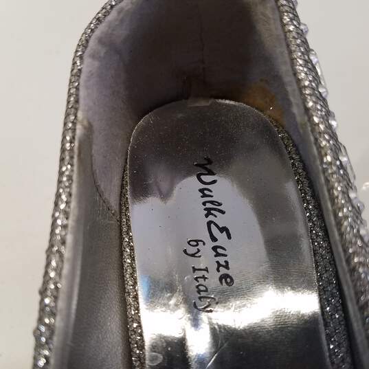 WalkEaze Embellished Gem Heels Silver 6 image number 8