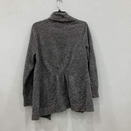 Womens Gray White Long Sleeve Open Front Cardigan Sweater Size Medium alternative image
