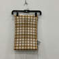 NWT Womens Yellow White Plaid Knitted Multifunctional Rectangle Scarf OS image number 1