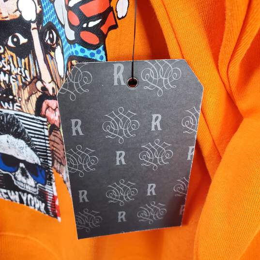 Rutherford Men Orange Graphic Sweatshirt XL NWT image number 6