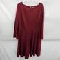 Kate Spade New York Women's Burgundy 3/4 Sleeve Sparkle Ponte Dress Size 16 image number 1