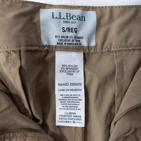 L.L. Bean Belted Tan Straight Leg Capris Women's Size S image number 4