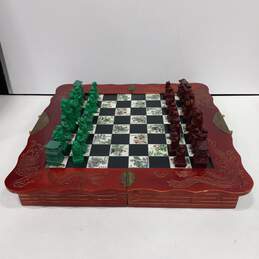 Vintage Asian Portable Chess Set alternative image