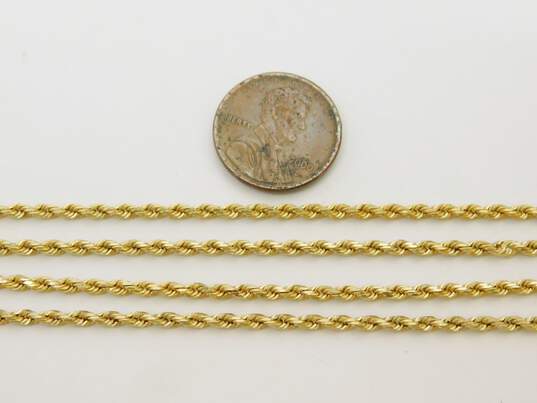 14K Yellow Gold Twisted Rope Chain Necklace 17.0g image number 3