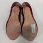 Womens Burgundy Patent Leather Slip On Peep Toe Stiletto Heels Size 9.5M image number 5