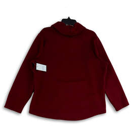 NWT Womens Red Textured Kangaroo Pocket Pullover Sweatshirts Size XXL alternative image