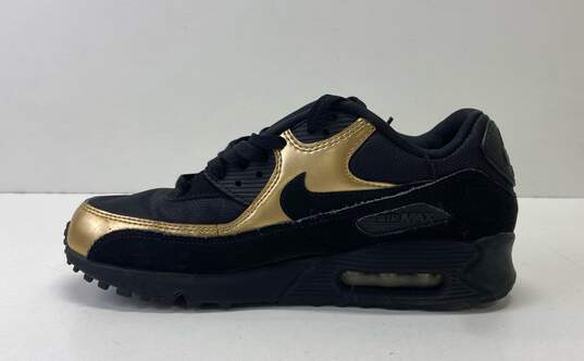 Nike Air Max 90 Essential Black Gold Athletic Sneakers sz 8.5 image number 2