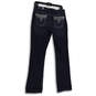 NWT Womens Blue Denim Medium Wash Beaded Mid-Rise Bootcut Jeans Size 8 image number 2