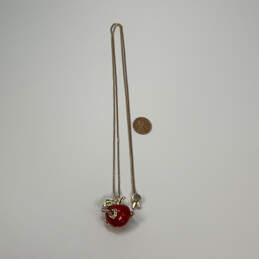 Designer Betsey Johnson Gold-Tone Red Apple Back To School Pendant Necklace alternative image