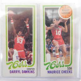 1980-81 Topps Darryl Dawkins Maurice Cheeks RC (Separated) 76ers