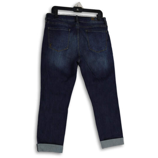NWT Womens Blue Denim Medium Wash 5 Pocket Design Straight Jeans Size 12 image number 2